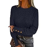 ANRABESS Sweaters for Women Long Sleeve Crewneck Casual Loose Wool Blend Soft Knit Pullover Tops 2025 Fall Fashion Outfits