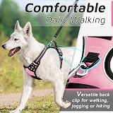 Eagloo Small Dog Harness Adjustable Front Back Clip No Pull Pink S view 4