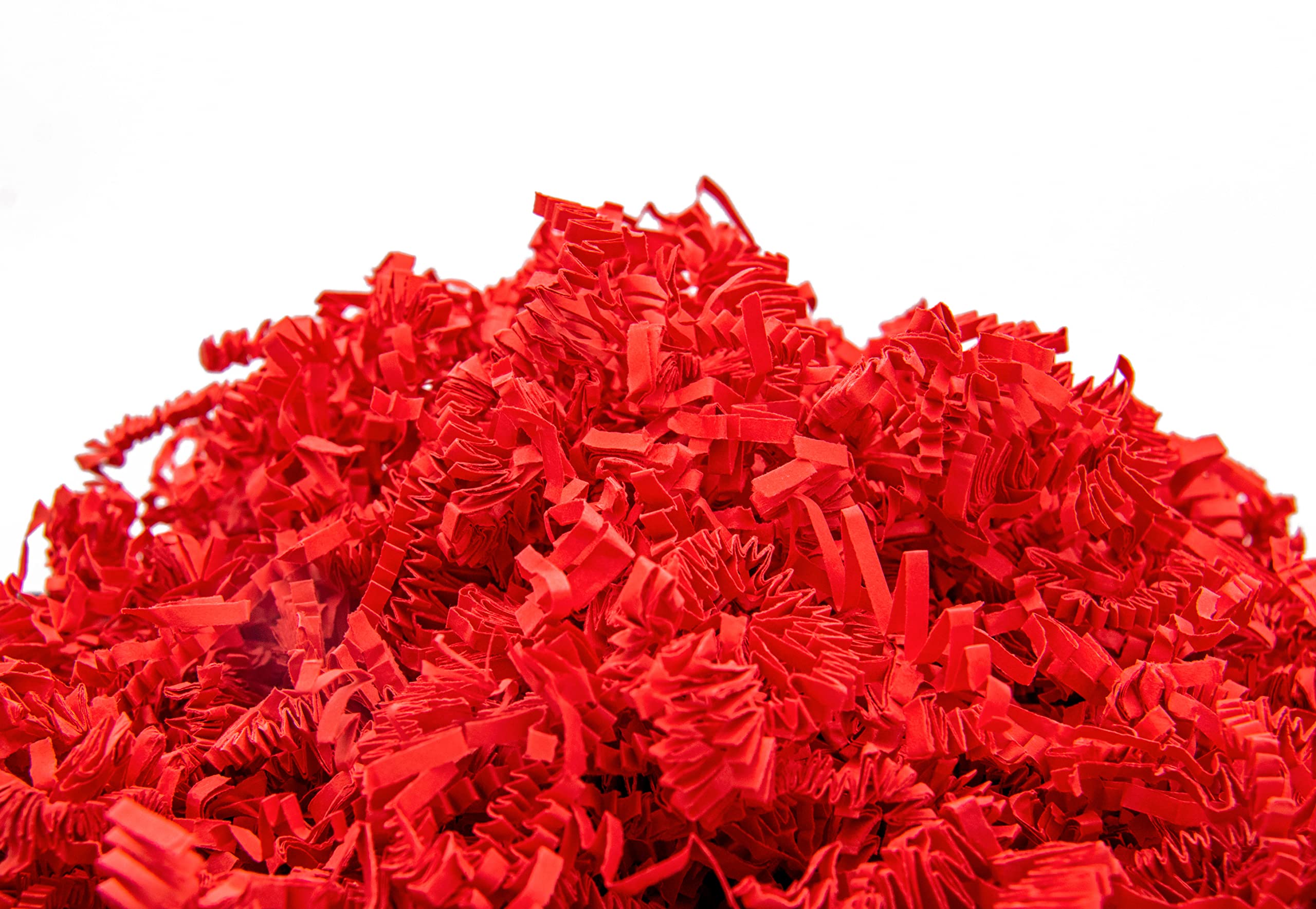 YOTEI SPIRIT® 1kg Shredded Red Paper for Gift Box - Filling Material for Packages, Baskets, Boxes and Packaging - Protection and Decoration (Red, 1kg)