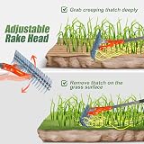 Walensee 15-Inch Thatch Rake with Adjustable Handle, Heavy Duty Steel view 5
