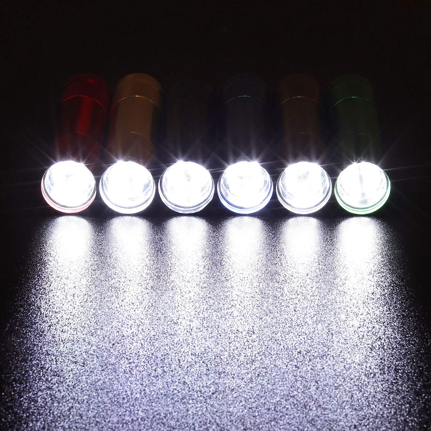 EverBrite 18-pack Mini LED Flashlight Set - Portable Flashlights Ideal for Hurricane Supplies Camping, Night Reading, Cycling, BBQ, Party, Backpacking - Includes Lanyard & 54 x AAA Batteries - - 