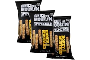 Baked in Brooklyn Honey Mustard Breadsticks with Sesame Seeds - 3 Pack