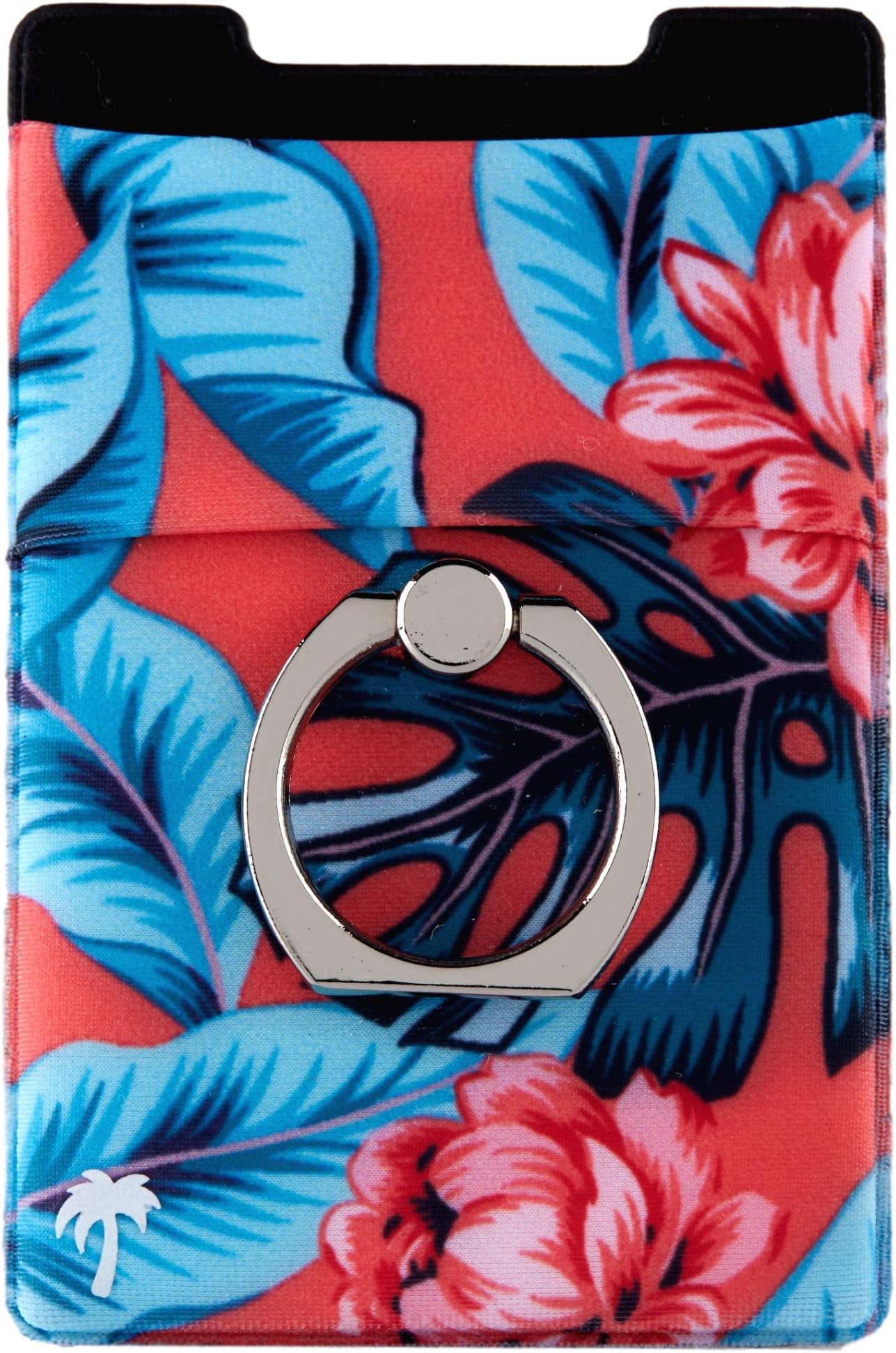 New 4-in-1 Stick-On Spandex Ring Wallet for iPhone 12, 11, XR & Any Phone + Magnetic + Finger Grip + Kickstand – Best Stretchy Card Holder, Sticks to Case (12, 11 Pro Max XR etc)