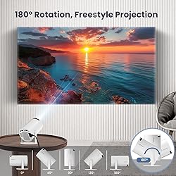 HIPPUS Mini Projector with WiFi and Bluetooth, Auto