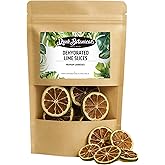 Dehydrated Dried Lime Slices Wheels | 17+ Slices | 100% Natural | Dry Limes for Garnishing, Cocktails, Baking, Wreaths & Drin