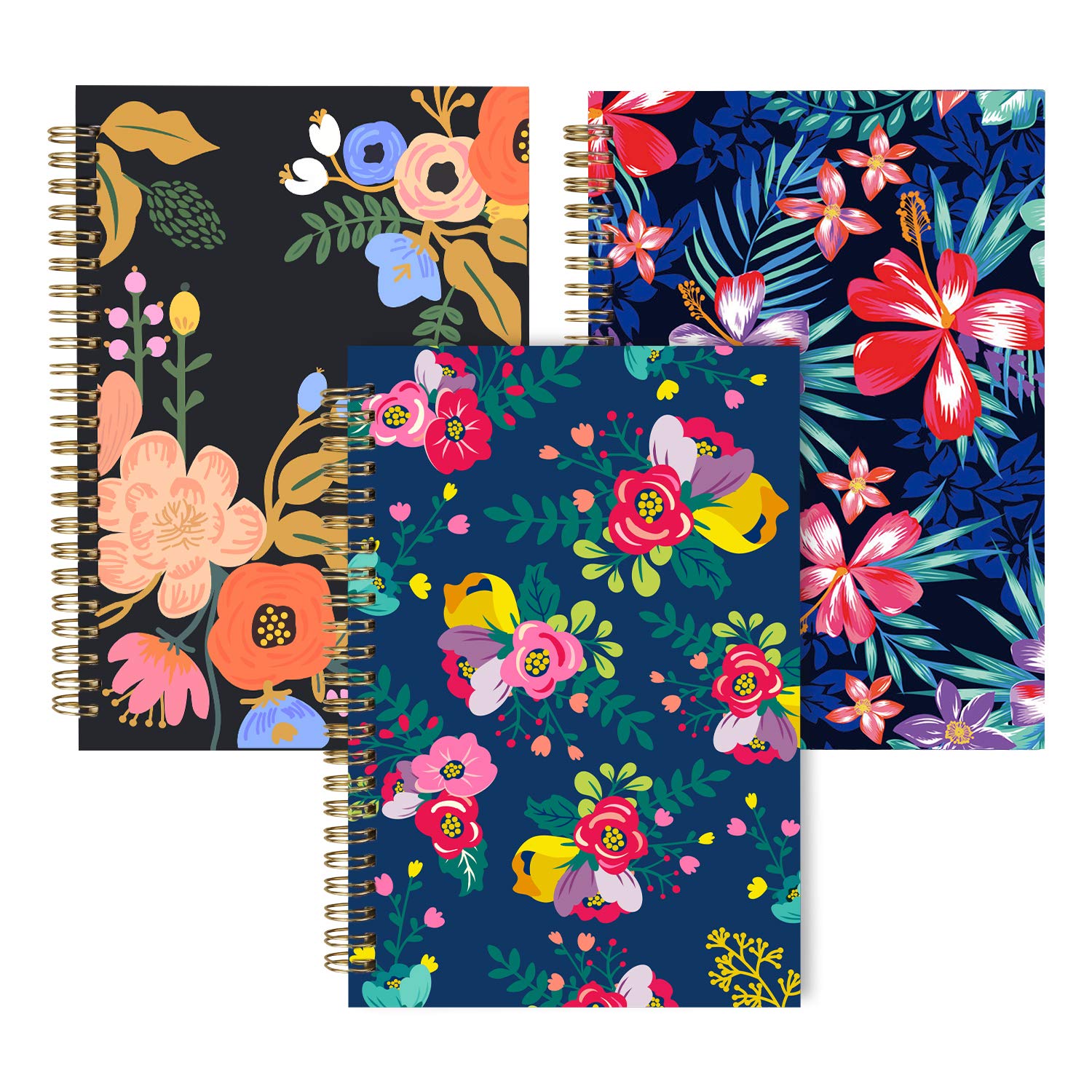 XYark Lined Notebook Spiral, A5 Flower College