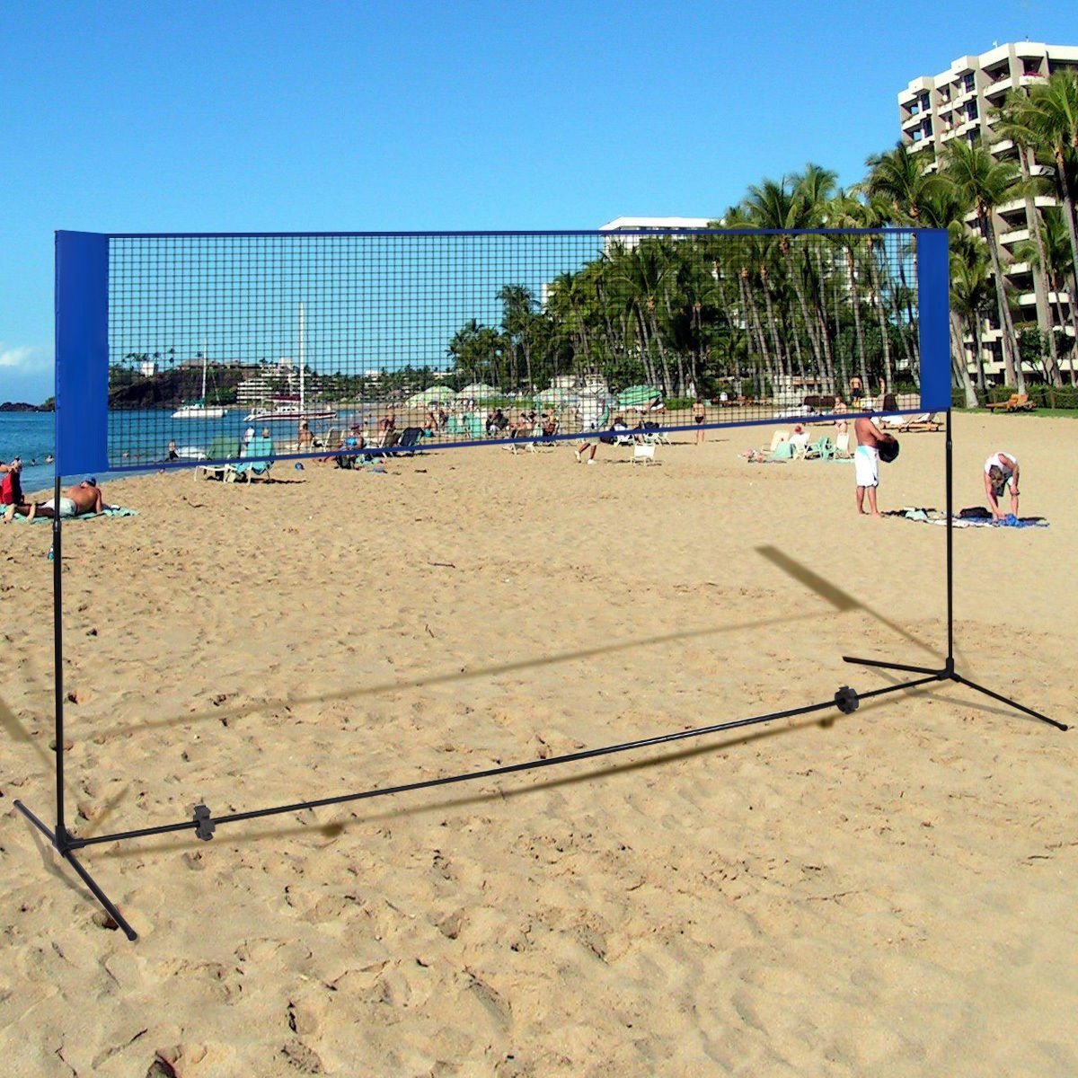 Large 5m Adjustable Mini Foldable Badminton Tennis Volleyball Net for