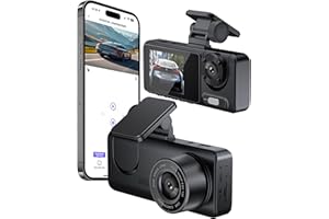 JORVA Dash Cam for Car, Front Dual Channel Dash Cam WiFi, Dash Camera for Cars 2.0" IPS Screen, App Control, G-Sensor, Loop Recording, 170° Wide Angle, Night Vision, Parking Mode