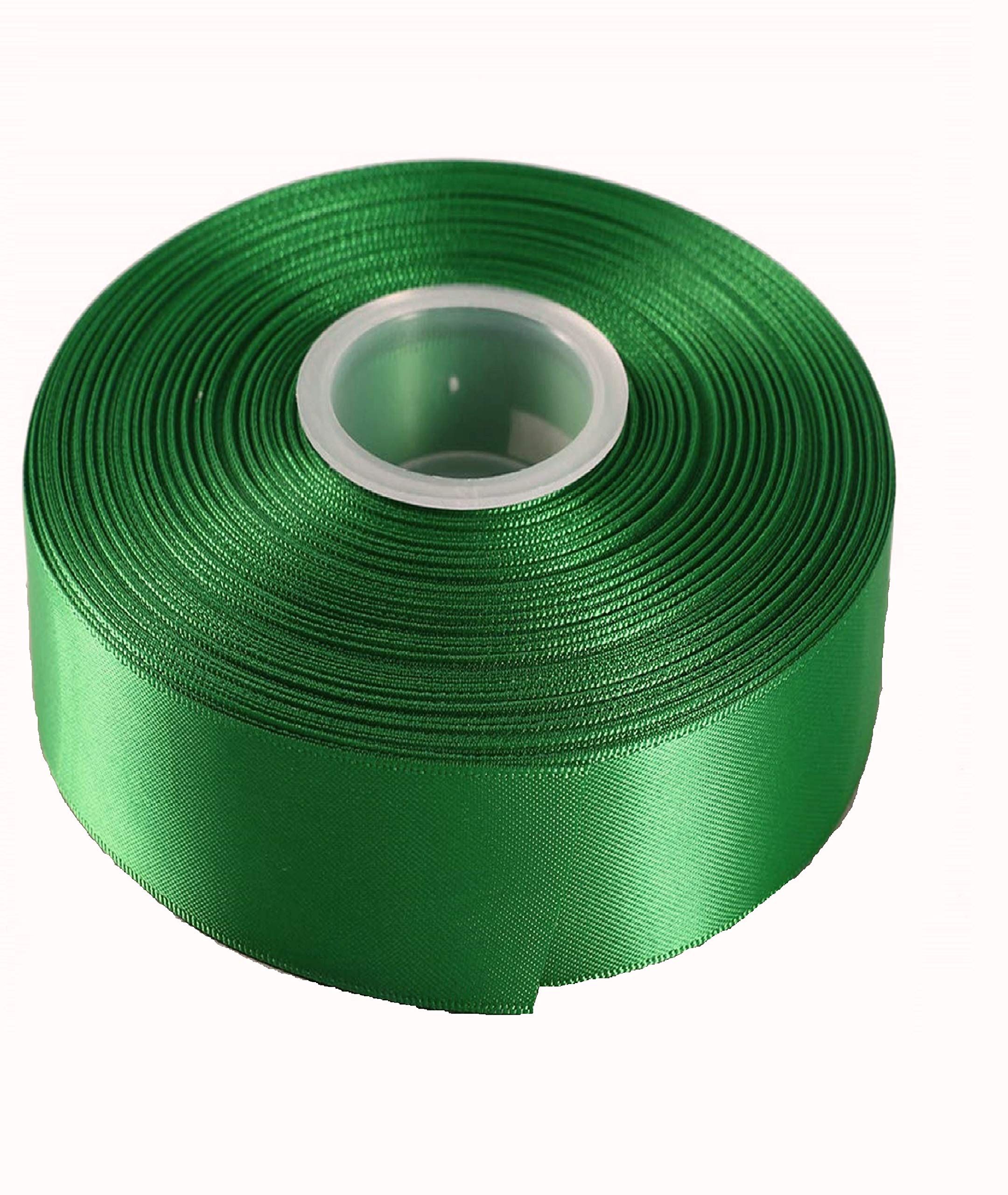 Double Faced Polyester Satin Ribbon -23 Metre, Ribbon for Gift Wrapping, Bows, Florist, Wedding Décor, Dress, Events, Car, Sewing & DIY Craft Projects (38mm, Emerald Green)
