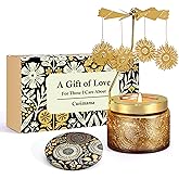 Valentines Day Gifts for Her, Sunflower Candle Gift for Women, Funny Birthday Gift for Mom, Rotating Scented Candles Presents for Friends, Sisters, Grandma, Valentines Day Gifts for Wife Girlfriend
