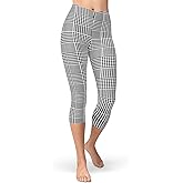 sissycos Women's Artistic Splash Printed Cropped Capri Leggings Buttery Soft Tights 21"