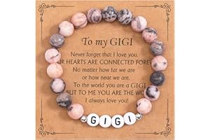 Lamyba Gigi/Mimi/Nana/Mama Gifts, Unique Nana Bracelet for Grandma/Special Mama Bracelet for Mom, Perfect Presents for Women for Christmas, Thanksgiving Day, Mother's Day, Natural Stone Chakra Bracelet
