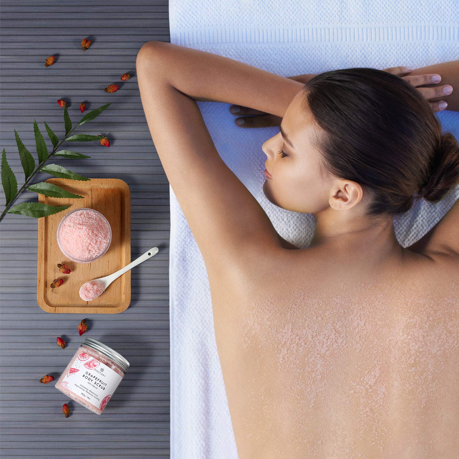 Natural Grapefruit Exfoliating Body Scrub - Shooting Organic Dead Sea Salt Anti Aging Acne Wrinkles Cellulite Remover Exfoliator Moisturizing Vitamin E Vitamin C Coconut Oil Scrubs for Women Men 10 oz : Beauty
