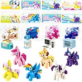 WODMAZ 24 Packs Animal Building Blocks for Kids, Unicorn Building Blocks Toy Set for Kids Classroom Prizes Goodie Bags, Valentine Gifts, Easter Basket Stuffers