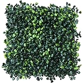 ouyuanwall Grass Wall Panels 12 Pcs 10"x 10" Grass Wall Backdrop Panels Artificial Boxwood Greenery Wall Backdrop Privacy Hedge UV Protected for Indoor Outdoor Garden Backyard Party