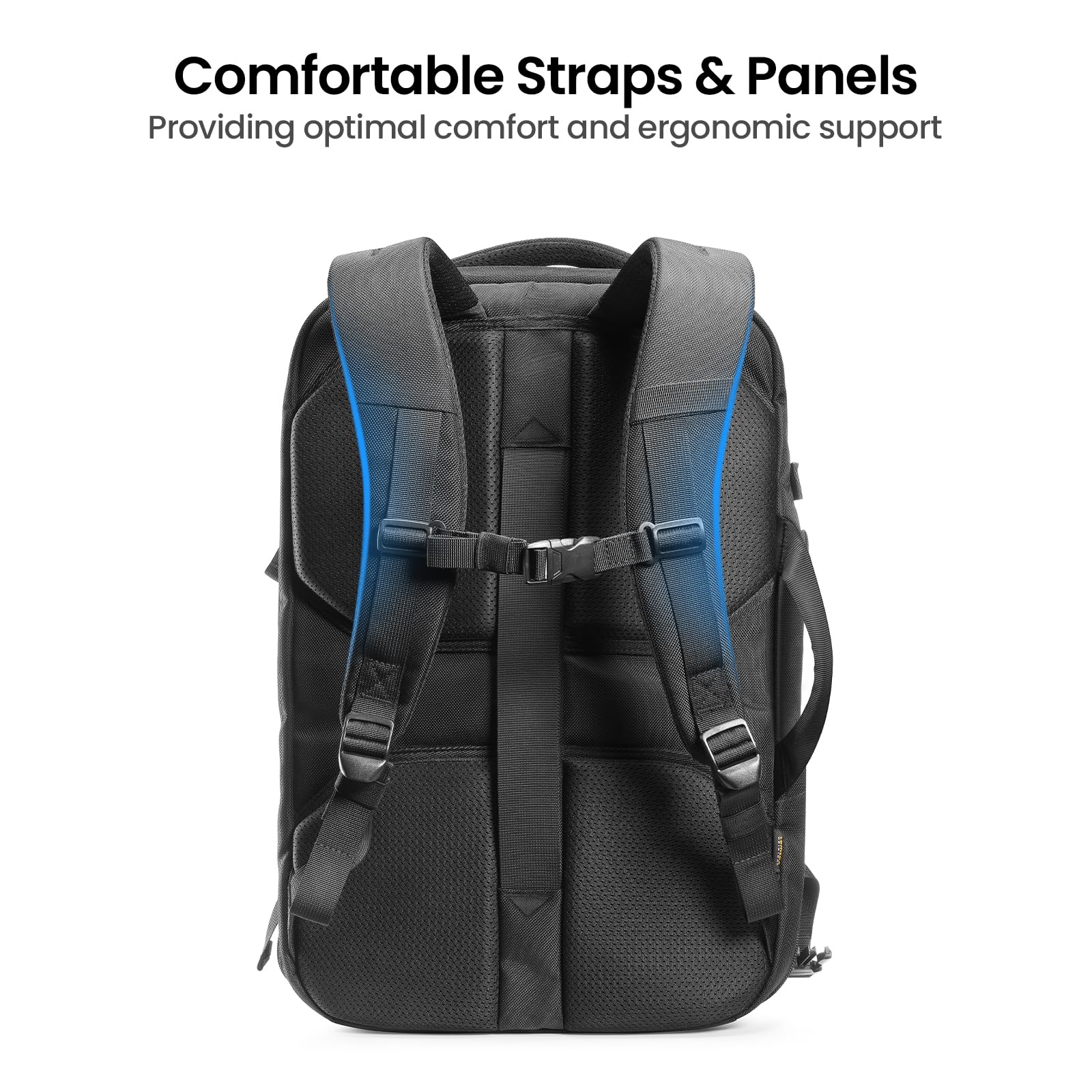 tomtoc Travel Backpack 28L, TSA Friendly Flight Approved Carry-on Luggage Hand Backpack, Water-resistant Lightweight Business Rucksack, Durable Large Weekender Bag Daypack Fits 15.6 Inch Laptop
