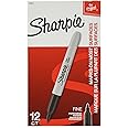 SHARPIE Permanent Marker, Fine Point, Black (30101) (12 Markers)