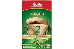 Melitta 625100 Bamboo Coffee Filters, Bamboo No 2, 80-Count Boxes, Green