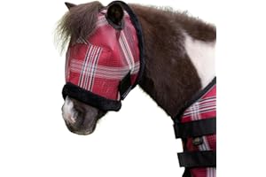 KENSINGTON PROTECTIVE PRODUCTS Kensington Equine Miniature Fly Mask w/Fleece Trim Size: B-Large Color: 165 - Merlot