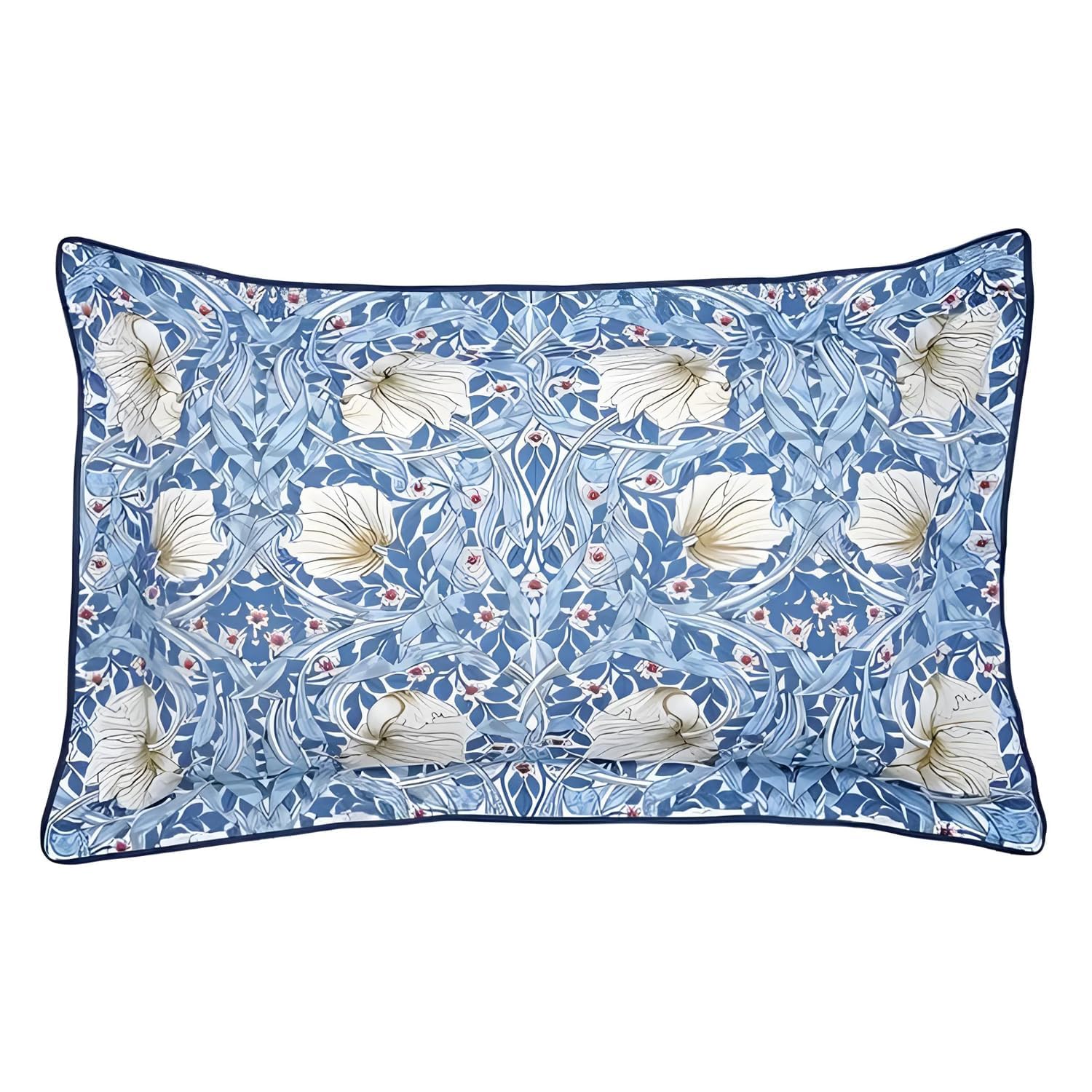 Morris & Co PIMPERNEL PILLOWCASE OXFORD WOAD, Blue