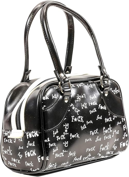 Addicted Fuck Written All Over Double Handle Bag Handbags Amazon Com