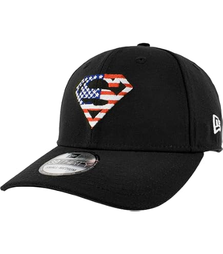 New Era Superman American Flag Logo 39Thirty Fitted Hat (US, Alpha