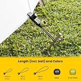 BROTREE Bungee Cords with Balls 10pk 12.5cm Heavy Duty Tarpaulin Ties Black view 4