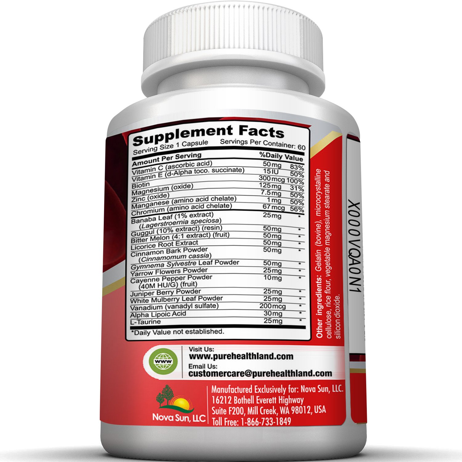 ADVANCED BLOOD SUGAR SUPPORT Helps Maintain Healthy Blood Sugar Levels Already Within The Normal Range, Contains Cinnamon, Bitter Melon, Gaggul, and Banaba