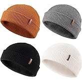 FURTALK Fisherman Beanie for Men Women - Knitted Unisex Winter Hat with Stretchy Comfort Outdoor All-Day Warmth