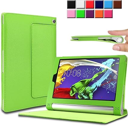 Amazon Infiland Lenovo Yoga Tablet 2 Simフリー 8インチ 超薄型 超軽型レザー保護ケース スマートカバー スタンドケース Lenovo Yoga Tablet 2 8インチ グリーン タブレットケース 通販