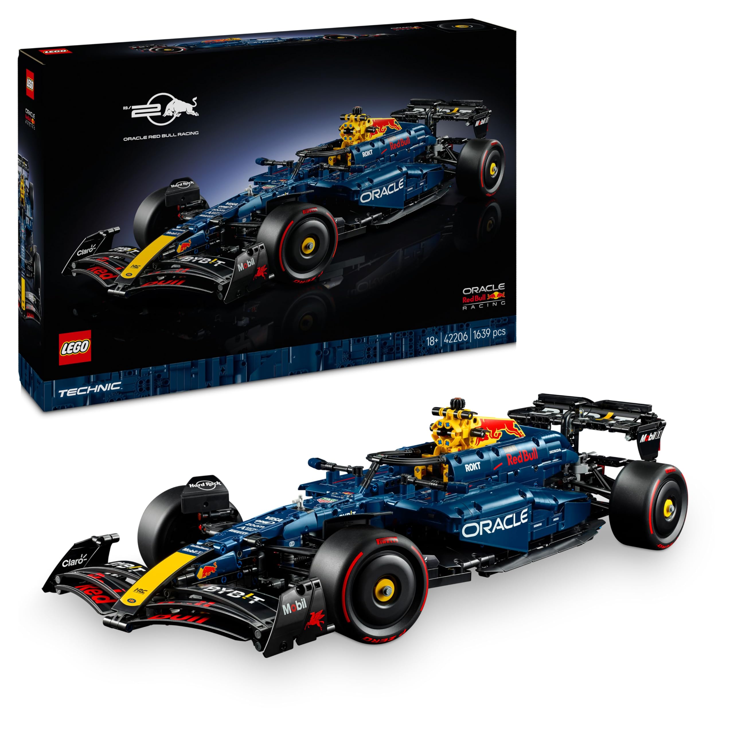 LEGO Technic Monoposto F1 Oracle Red Bull Racing RB20 - Modello di Auto da Corsa da Formula 1 in Scala 1:8 con Motore V6, Cambio, Sterzo e DRS - Regalo per Adulti, Uomo e Donna da Collezione - 42206