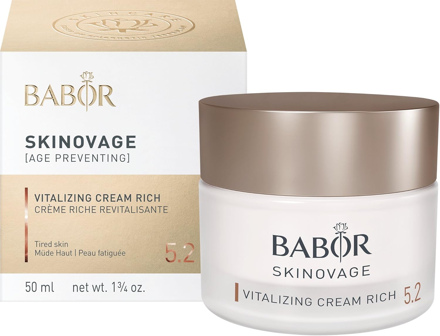 BABOR SKINOVAGE Vitalising Cream Rich, Face Cream for Tired and Stressed Skin Revitalising Moisturiser, 1 x 50 ml - Image 4
