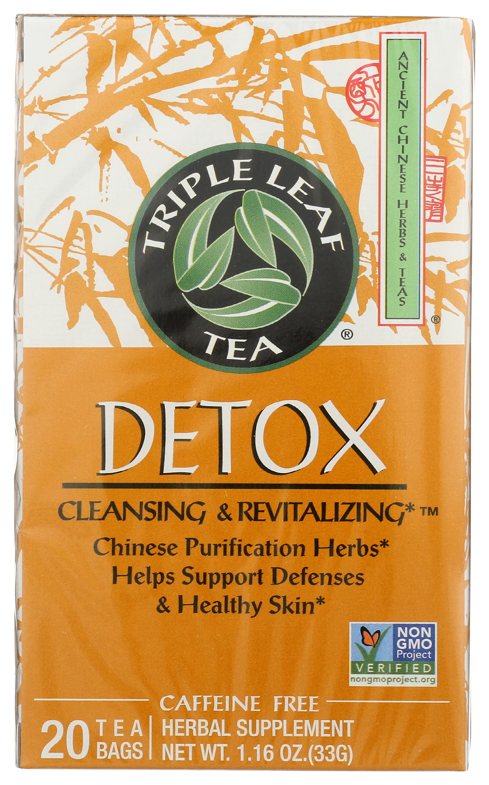 Triple Leaf Tea Chinese Medicinal Detox Triple Leaf Tea Bag, 20 Count