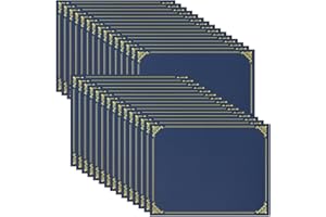 Ndsox 30 Packs Certificate Holders Navy Blue Diploma Covers Gold Foil Border - 350GSM Graduation Diploma Holders for Letter Size 8.5" x 11" Award Certificate Paper, Cardstock, Business Documents