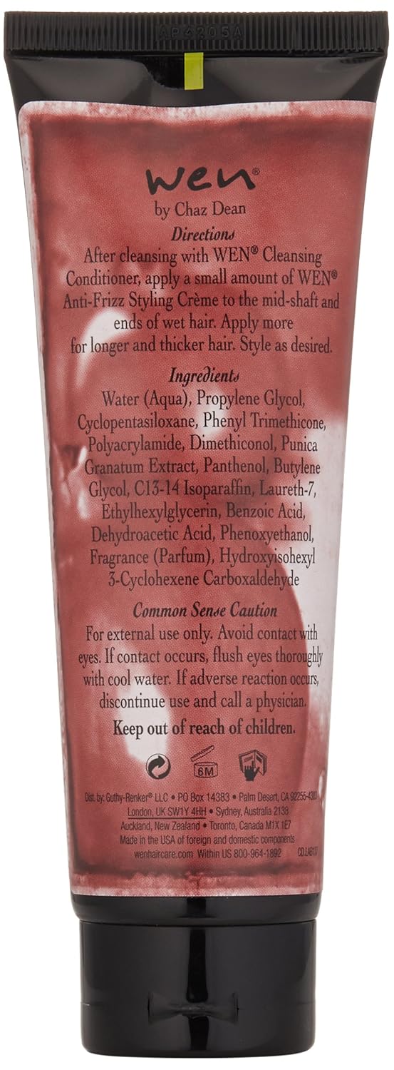 Amazon Com Wen By Chaz Dean Wen Pomegranate Anti Frizz Styling