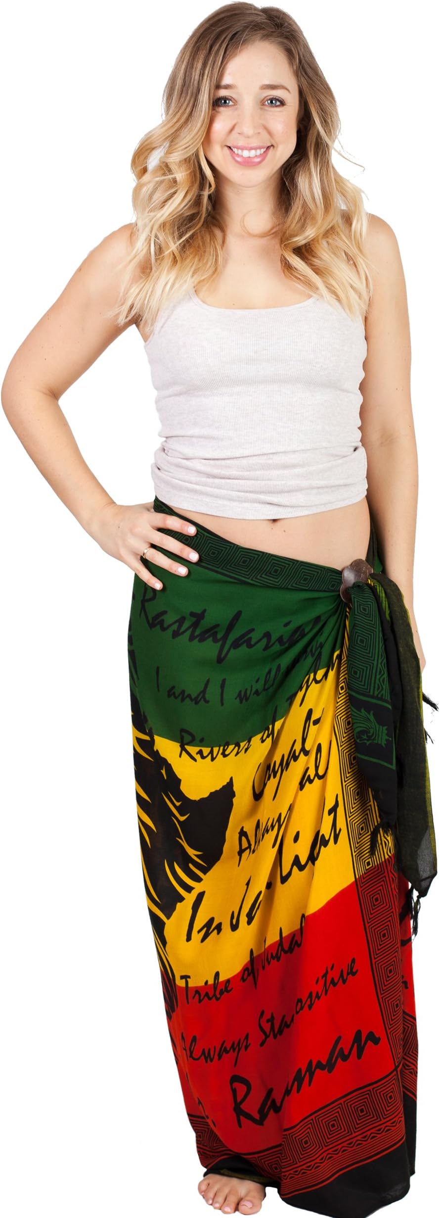 Women's Rasta Lion Beach Pool Wrap Cover Up Sarong