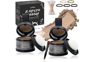 COMDIAN 2 Pack Hairline Powder for Women and Men, Used to Root Touch Up Hair Color, Thinning and Gray Hair Coverage and Bald Spots Coverage, Light Brown