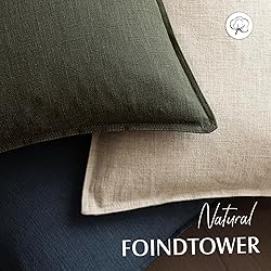 Foindtower Pack of 2, Decorative Linen Solid Throw
