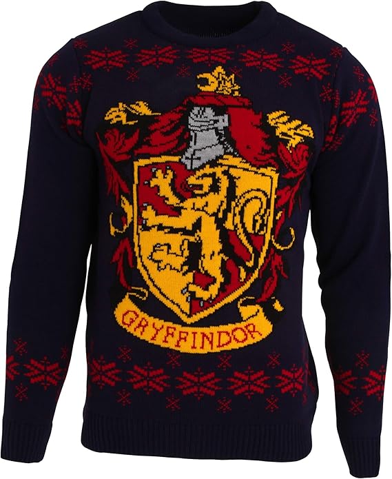 Harry Potter Unisex Adults Gryffindor Christmas Jumper Amazon.co.uk