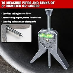 Pipe Center Finder, Pipefitter Tools w/Centering