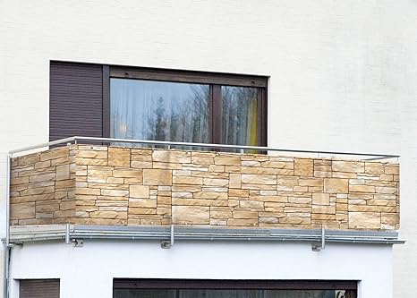 WENKO Balkonumspannung Sichtschutz Mauer