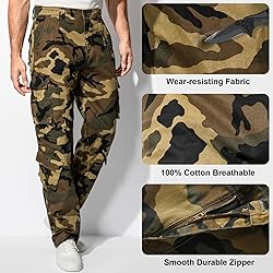 Men's BDU Casual Military Pants, Tactical Wild Army