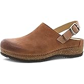 Dansko Women's Merrin Sling-Back Mule Clog - Dual Density Cork/EVA Midsole and Lightweight Rubber Outsole Provide Durable and Comfortable Ride on Patented Stapled Construction