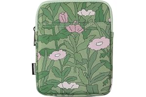 Dadanism 6-7 Inch Universal Padded Sleeve for 7" Colorsoft Signature Edition eReader 2024 and 6" eReader Book, Protective Sleeve Pouch Bag Carrying Case for Kobo E-Reader, Papaver Rhoeas