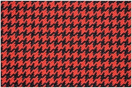 Amazon Com One Yard Red And Black Houndstooth Tweed Canvas Fabric Seat Upholstery Auto 55 W
