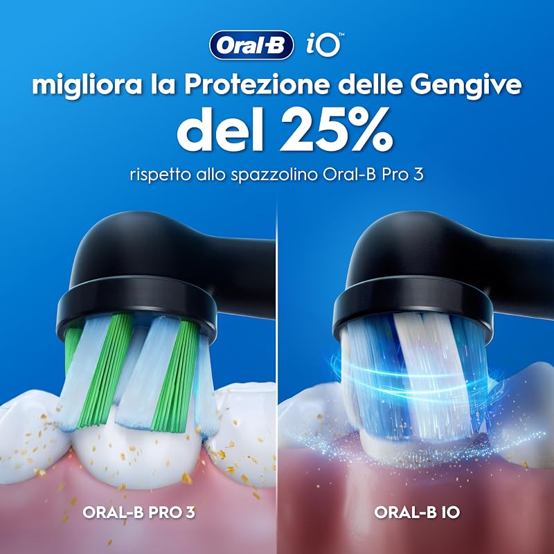 iO 2 Spazzolino Elettrico, con 1 Testina di Ricambio, Nero