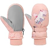 MoKo Kids Ski Mittens, Insulated Waterproof Winter Gloves for Toddlers, Boys and Girls - Warm Fleece Snow Mittens