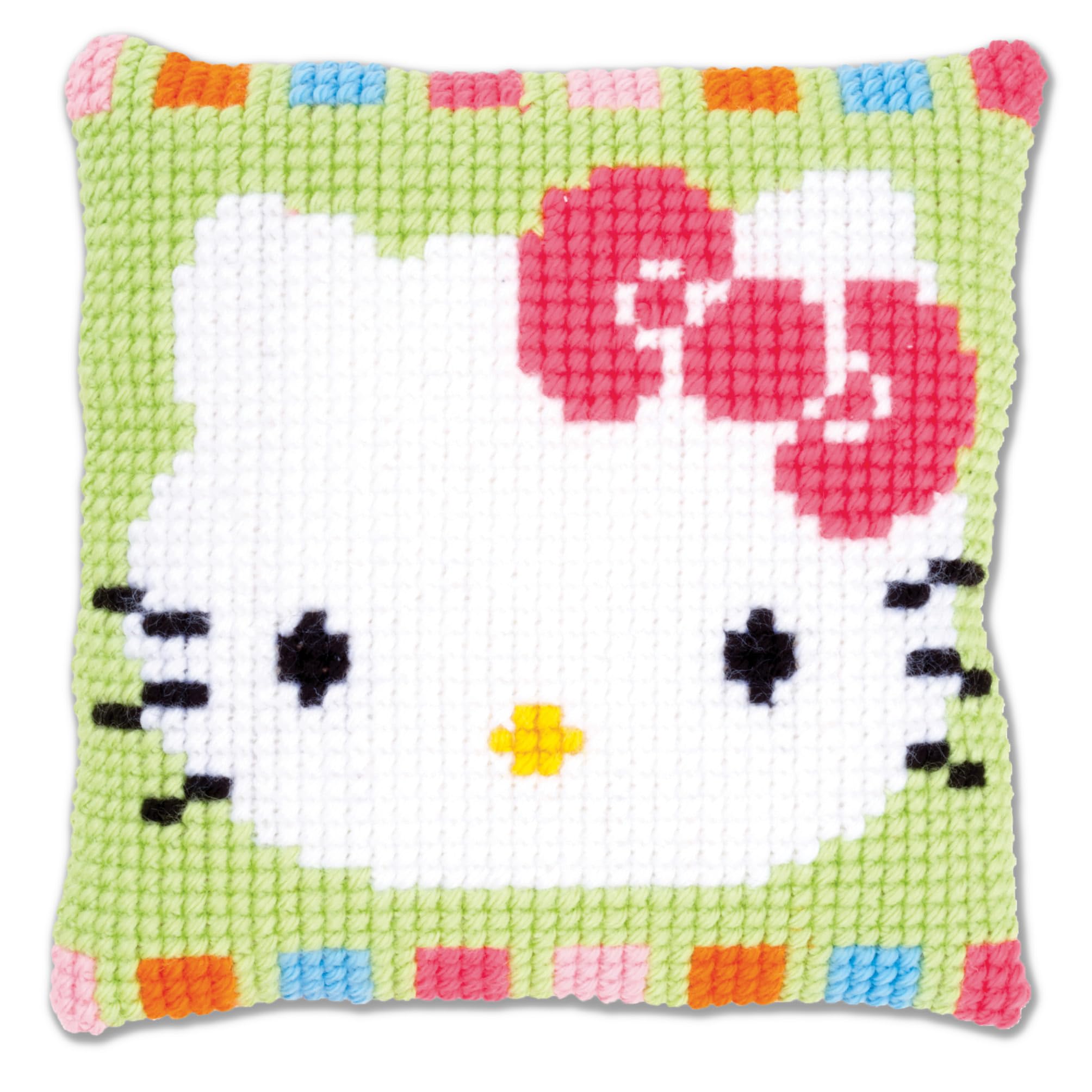Vervaco Cross Stitch Cushion Hello Kitty in Pastel