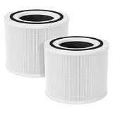 2-Pack Core 300 Replacement Filter Compatible with LEVOIT Core 300 and Core 300S Air Purifier, H13 True HEPA & Activated Carbon, Replace Core300-RF, White