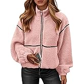 KIRUNDO Sherpa Jacket Women Fleece Oversized Zip Up Winter Coats Fall Jackets Faux Fur Warm Outwear 2026 Fashion Clothing